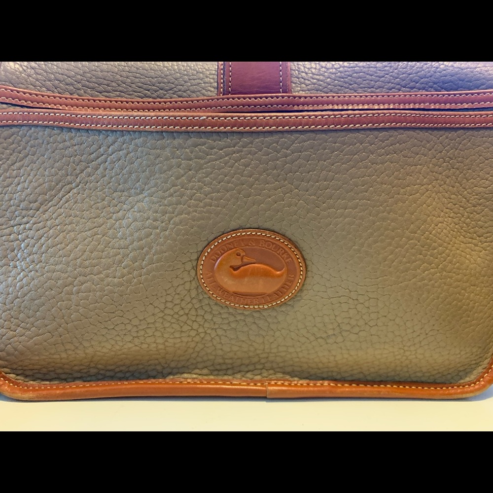 Dooney Bourne rare vintage taupe crossbody flap bag
